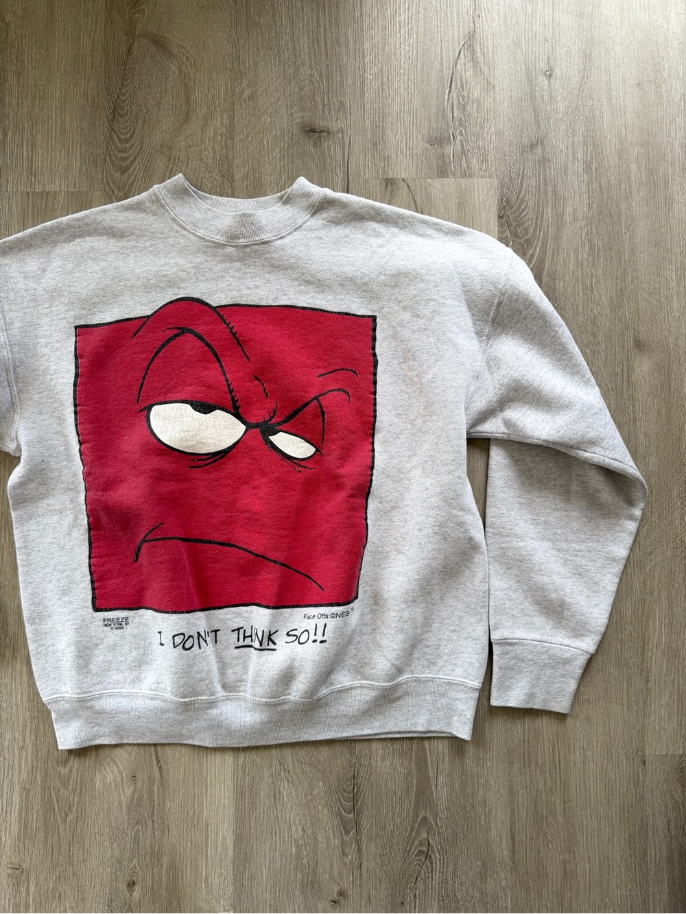 Freeze Vintage 1996 ‘I Don’t Think So’ Art Crewneck Large Fruit of the Loom